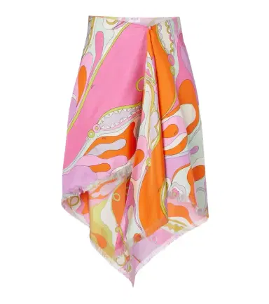 Pucci Orchidee silk twill midi skirt | Thumbnail 1 Pucci Orchidee silk twill midi skirt | Thumbnail 1