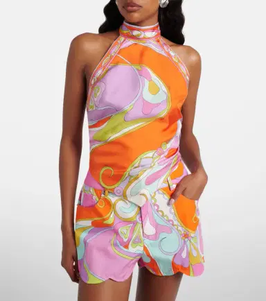 PUCCI Orchidee halterneck silk twill top | Thumbnail 5 PUCCI Orchidee halterneck silk twill top | Thumbnail 5
