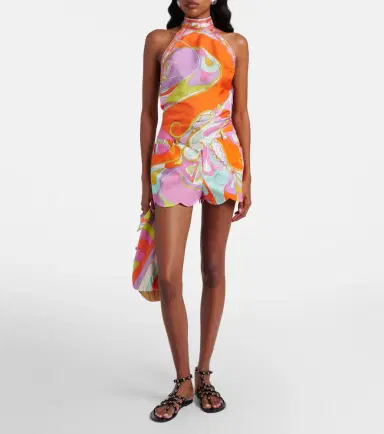 PUCCI Orchidee halterneck silk twill top | Thumbnail 6 PUCCI Orchidee halterneck silk twill top | Thumbnail 6
