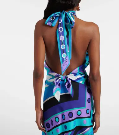 PUCCI Vivara silk twill halterneck top | Thumbnail 4 PUCCI Vivara silk twill halterneck top | Thumbnail 4