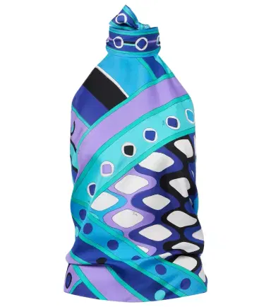 PUCCI Vivara silk twill halterneck top | Thumbnail 1 PUCCI Vivara silk twill halterneck top | Thumbnail 1