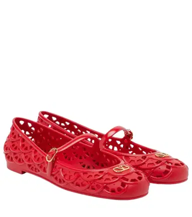Valentino Garavani Ondette VLogo scalloped Mary Jane flats | Thumbnail 1 Valentino Garavani Ondette VLogo scalloped Mary Jane flats | Thumbnail 1