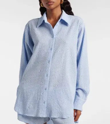 Hunza G Resort oversized seersucker shirt | Thumbnail 4 Hunza G Resort oversized seersucker shirt | Thumbnail 4