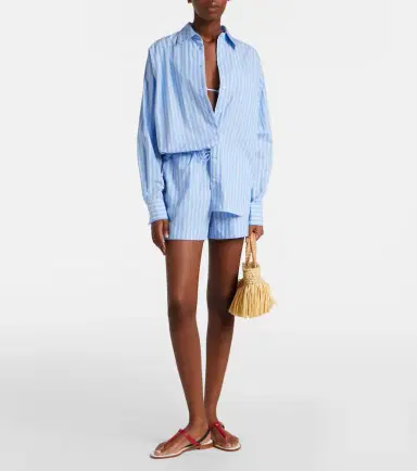 Hunza G Striped cotton polin shirt | Thumbnail 7 Hunza G Striped cotton polin shirt | Thumbnail 7