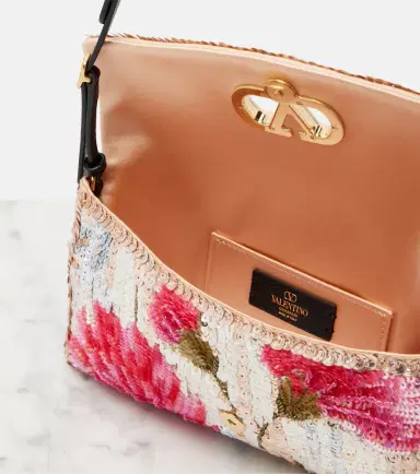 Valentino Garavani DeVain Small floral sequined shoulder bag | Thumbnail 2 Valentino Garavani DeVain Small floral sequined shoulder bag | Thumbnail 2
