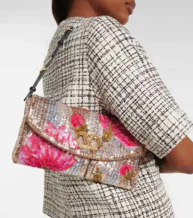 Valentino Garavani DeVain Small floral sequined shoulder bag | Thumbnail 7 Valentino Garavani DeVain Small floral sequined shoulder bag | Thumbnail 7
