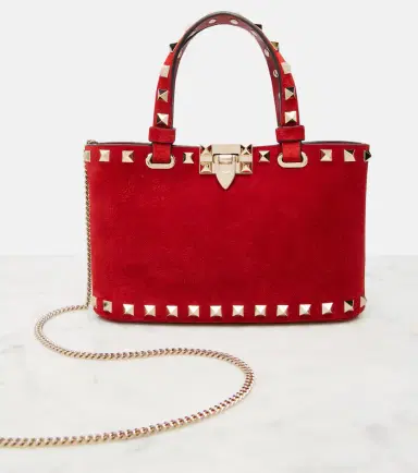 Valentino Garavani Rockstud Mini suede top-handle bag | Thumbnail 2 Valentino Garavani Rockstud Mini suede top-handle bag | Thumbnail 2