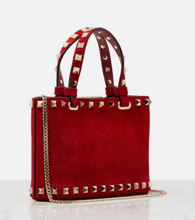 Valentino Garavani Rockstud Mini suede top-handle bag | Thumbnail 3 Valentino Garavani Rockstud Mini suede top-handle bag | Thumbnail 3