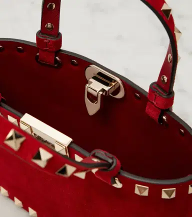Valentino Garavani Rockstud Mini suede top-handle bag | Thumbnail 4 Valentino Garavani Rockstud Mini suede top-handle bag | Thumbnail 4