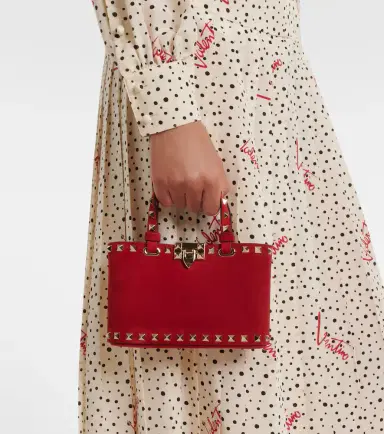 Valentino Garavani Rockstud Mini suede top-handle bag | Thumbnail 7 Valentino Garavani Rockstud Mini suede top-handle bag | Thumbnail 7
