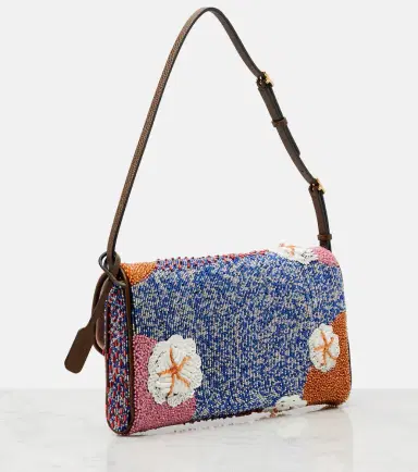 Valentino Garavani DeVain Small floral embellished shoulder bag | Thumbnail 2 Valentino Garavani DeVain Small floral embellished shoulder bag | Thumbnail 2