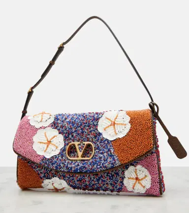 Valentino Garavani DeVain Small floral embellished shoulder bag | Thumbnail 3 Valentino Garavani DeVain Small floral embellished shoulder bag | Thumbnail 3