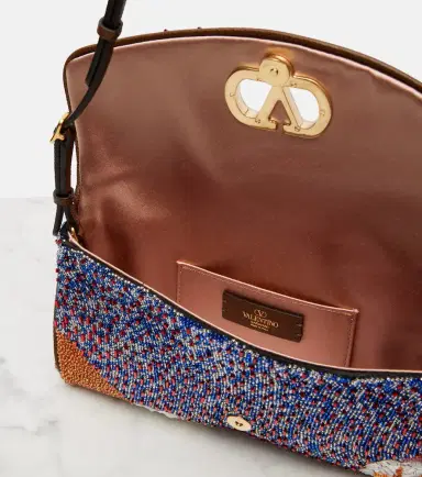 Valentino Garavani DeVain Small floral embellished shoulder bag | Thumbnail 4 Valentino Garavani DeVain Small floral embellished shoulder bag | Thumbnail 4