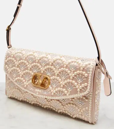 Valentino Garavani DeVain Small embellished satin shoulder bag | Thumbnail 3 Valentino Garavani DeVain Small embellished satin shoulder bag | Thumbnail 3