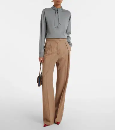 Valentino Tie-neck virgin wool sweater | Thumbnail 4 Valentino Tie-neck virgin wool sweater | Thumbnail 4