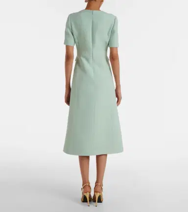 Valentino Crepe Couture VGold midi dress | Thumbnail 4 Valentino Crepe Couture VGold midi dress | Thumbnail 4