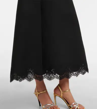 Valentino Crepe Couture lace-trimmed midi dress | Thumbnail 5 Valentino Crepe Couture lace-trimmed midi dress | Thumbnail 5