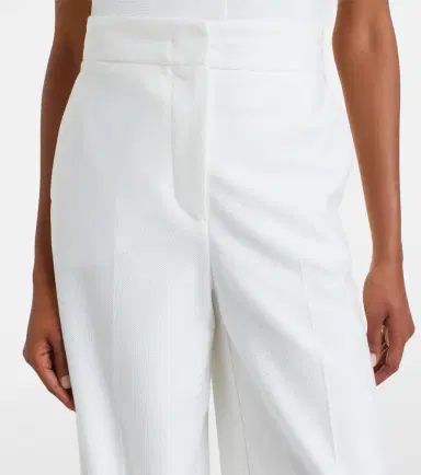 Max Mara Cotton piqué wide-leg pants | Thumbnail 3 Max Mara Cotton piqué wide-leg pants | Thumbnail 3