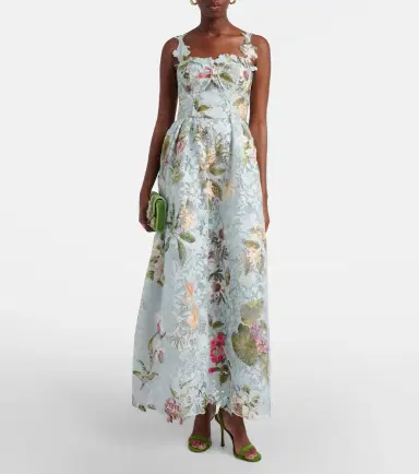 Oscar de la Renta Floral lace guipure cocktail dress | Thumbnail 2 Oscar de la Renta Floral lace guipure cocktail dress | Thumbnail 2