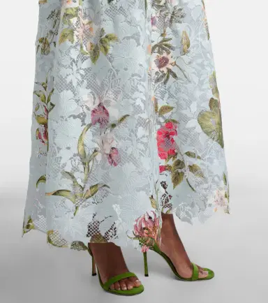 Oscar de la Renta Floral lace guipure cocktail dress | Thumbnail 3 Oscar de la Renta Floral lace guipure cocktail dress | Thumbnail 3