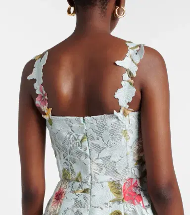 Oscar de la Renta Floral lace guipure cocktail dress | Thumbnail 4 Oscar de la Renta Floral lace guipure cocktail dress | Thumbnail 4