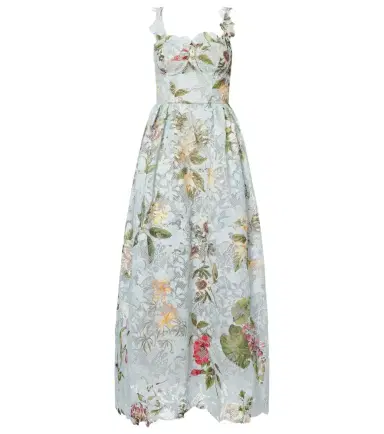 Oscar de la Renta Floral lace guipure cocktail dress | Thumbnail 1 Oscar de la Renta Floral lace guipure cocktail dress | Thumbnail 1