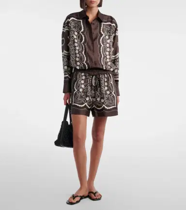 Nili Lotan Alfie printed silk twill shirt | Thumbnail 6 Nili Lotan Alfie printed silk twill shirt | Thumbnail 6