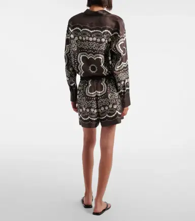 Nili Lotan Frances printed silk twill shorts | Thumbnail 2 Nili Lotan Frances printed silk twill shorts | Thumbnail 2
