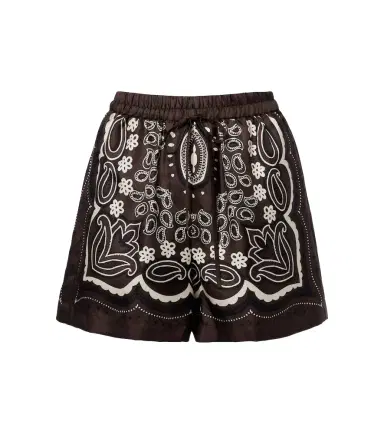 Nili Lotan Frances printed silk twill shorts | Thumbnail 1 Nili Lotan Frances printed silk twill shorts | Thumbnail 1