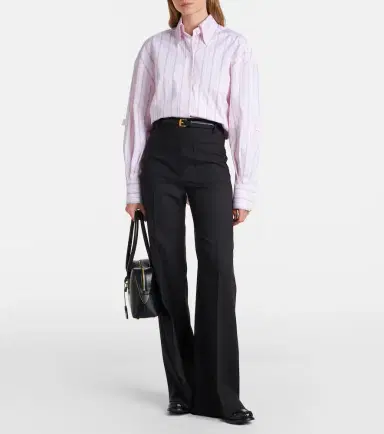 Thom Browne Striped cotton poplin shirt | Thumbnail 3 Thom Browne Striped cotton poplin shirt | Thumbnail 3