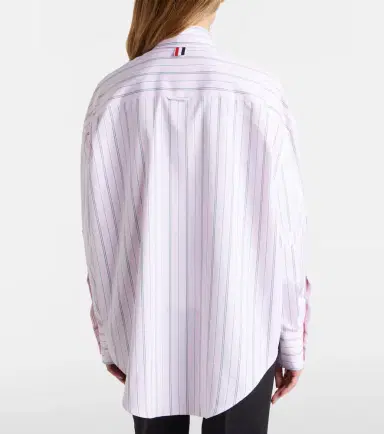 Thom Browne Striped cotton poplin shirt | Thumbnail 5 Thom Browne Striped cotton poplin shirt | Thumbnail 5