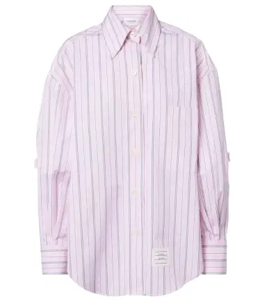 Thom Browne Striped cotton poplin shirt | Thumbnail 1 Thom Browne Striped cotton poplin shirt | Thumbnail 1