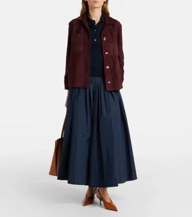 'S Max Mara Pleated taffeta maxi skirt | Thumbnail 3 'S Max Mara Pleated taffeta maxi skirt | Thumbnail 3