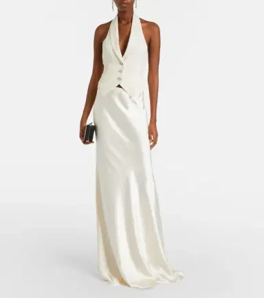 Self-Portrait Satin maxi dress | Thumbnail 4 Self-Portrait Satin maxi dress | Thumbnail 4