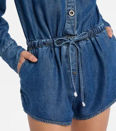 Self-Portrait Denim romper | Thumbnail 2 Self-Portrait Denim romper | Thumbnail 2