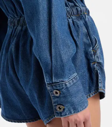 Self-Portrait Denim romper | Thumbnail 4 Self-Portrait Denim romper | Thumbnail 4