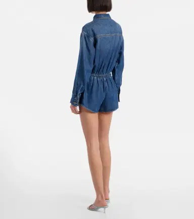 Self-Portrait Denim romper | Thumbnail 5 Self-Portrait Denim romper | Thumbnail 5