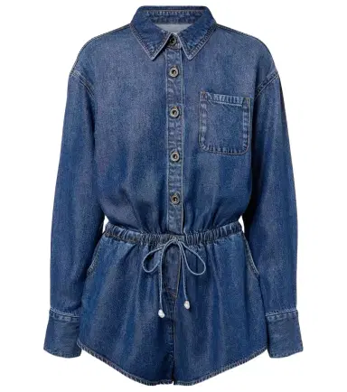 Self-Portrait Denim romper | Thumbnail 1 Self-Portrait Denim romper | Thumbnail 1