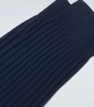 Brioni Ribbed-knit cotton socks | Thumbnail 2 Brioni Ribbed-knit cotton socks | Thumbnail 2
