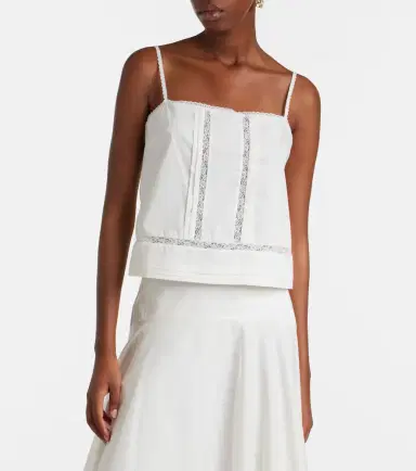 Staud Corinna embroidered cotton voile top | Thumbnail 4 Staud Corinna embroidered cotton voile top | Thumbnail 4