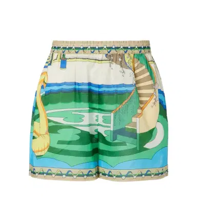 Tory Burch Printed cotton shorts | Thumbnail 1 Tory Burch Printed cotton shorts | Thumbnail 1
