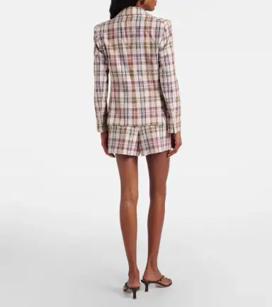 Veronica Beard Allen cotton-blend plaid shorts | Thumbnail 3 Veronica Beard Allen cotton-blend plaid shorts | Thumbnail 3