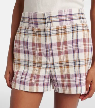 Veronica Beard Allen cotton-blend plaid shorts | Thumbnail 4 Veronica Beard Allen cotton-blend plaid shorts | Thumbnail 4