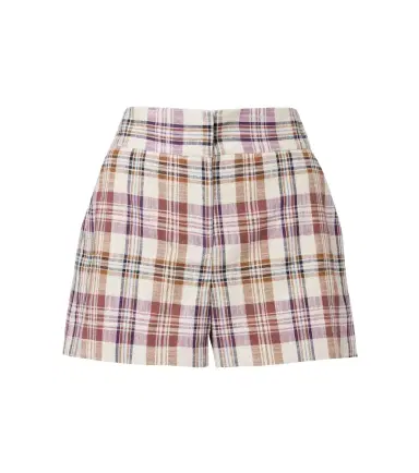 Veronica Beard Allen cotton-blend plaid shorts | Thumbnail 1 Veronica Beard Allen cotton-blend plaid shorts | Thumbnail 1