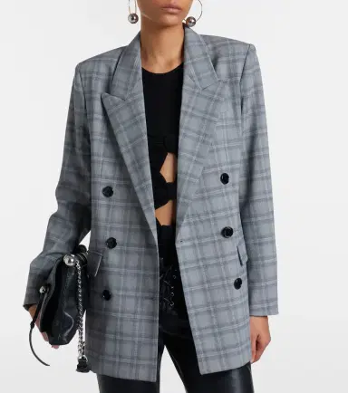 Isabel Marant Jevima Prince of Wales check wool-blend jacket | Thumbnail 2 Isabel Marant Jevima Prince of Wales check wool-blend jacket | Thumbnail 2