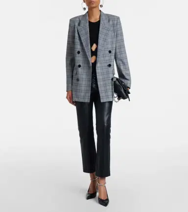 Isabel Marant Jevima Prince of Wales check wool-blend jacket | Thumbnail 6 Isabel Marant Jevima Prince of Wales check wool-blend jacket | Thumbnail 6