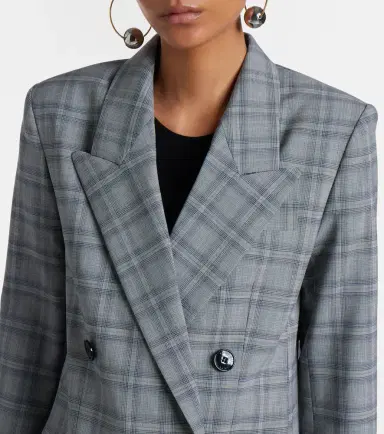 Isabel Marant Jevima Prince of Wales check wool-blend jacket | Thumbnail 7 Isabel Marant Jevima Prince of Wales check wool-blend jacket | Thumbnail 7