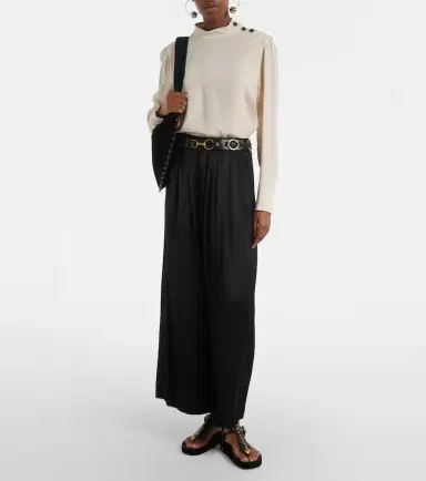 Isabel Marant Nolia satin wide-leg pants | Thumbnail 2 Isabel Marant Nolia satin wide-leg pants | Thumbnail 2