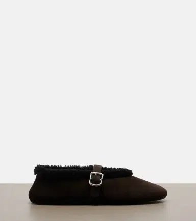 Alaia Alaïa Shearling-lined suede Mary Jane flats | Thumbnail 4 Alaia Alaïa Shearling-lined suede Mary Jane flats | Thumbnail 4