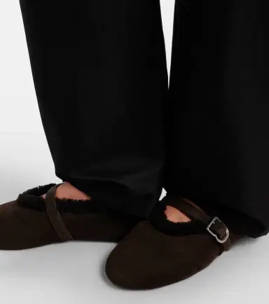 Alaia Alaïa Shearling-lined suede Mary Jane flats | Thumbnail 6 Alaia Alaïa Shearling-lined suede Mary Jane flats | Thumbnail 6